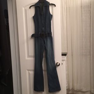 Vintage Denim Stretch Jumpsuit (J.Lo style)
